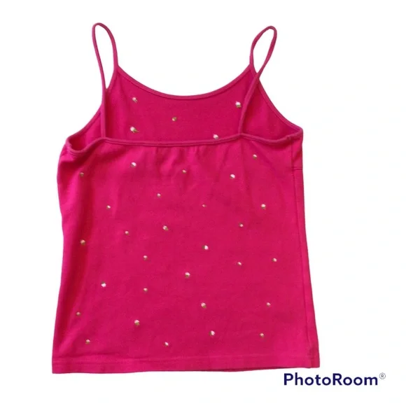 Vintage Girl’s Pink Embroidered Tank Top XL - Picture 5 of 7